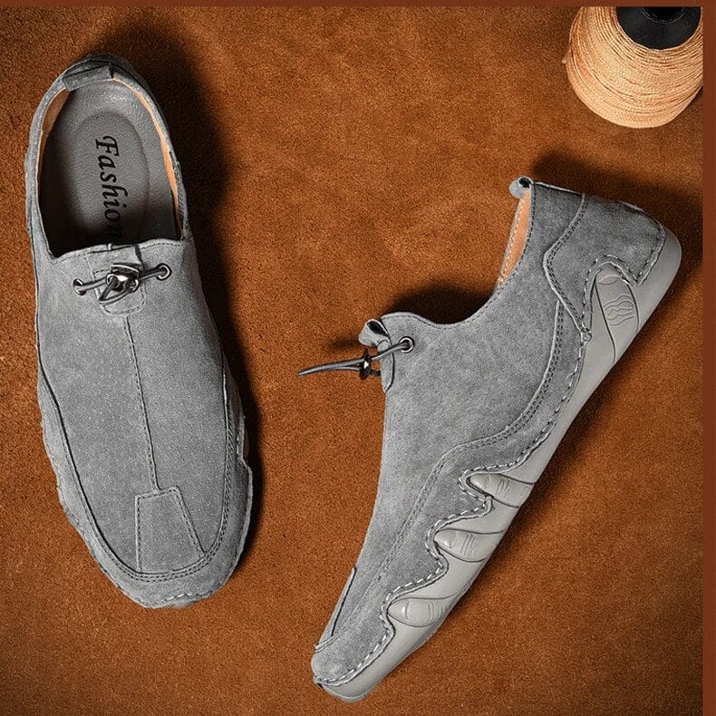 LORENZO GENUINE LEATHER SLIP-ONS