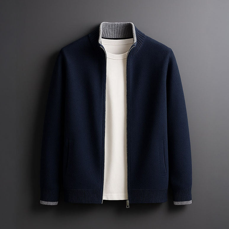 Cashmere Zip Cardigan